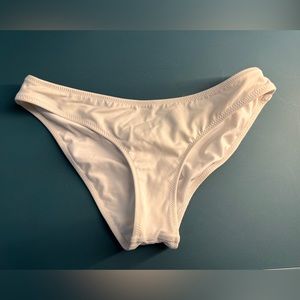 PINK white butt scrunch swim bottoms